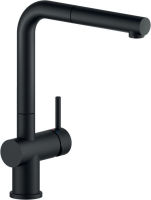 Logo Mitigeur de cuisine luisina, bec pivotant noir mat avec douchette extractible monojet rc115do079