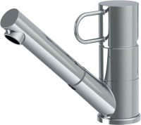 Logo Mitigeur de cuisine luisina, bec pivotant chrom avec douchette extractible monojet rc0007do015