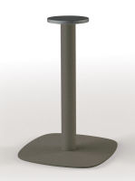 Logo Pied central geny en acier taupe h 882 mm et embase arrondie 400 mm
