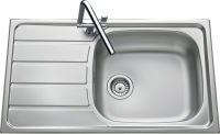Logo Evier  encastrer luisina 1 grand bac, 1 gouttoir coloris inox lisse