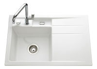 Logo Evier  encastrer luisina 1 bac, 1 gouttoir coloris blanc brillant