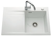 Logo Evier  encastrer luisina 1 bac, 1 gouttoir coloris blanc brillant