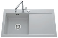 Logo Evier  encastrer luisina 1 bac, 1 gouttoir coloris alu ev5074g 005
