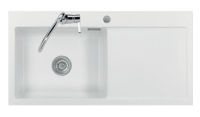 Logo Evier  encastrer luisina 1 grand bac, 1 gouttoir coloris polar