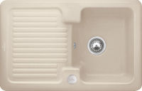 Logo Evier  encastrer villeroy & boch 1 bac, 1 gouttoir coloris almond