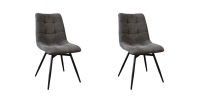 Logo Maelys anthracite - lot de 2 assises hauteur table maelys avec assise