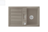 Logo Evier  encastrer villeroy & boch 1 bac, 1 gouttoir coloris snow white ev3306 02 kg