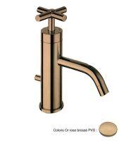 Logo Robinetterie lavabo executive cartouche progressive or rose brosse