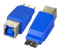 Logo Adaptateur usb3.0, jack b - fiche micro-b, bleu eb549