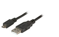 Logo Usb2.0 anschlusskabel a-micro-b 5pol., ,st.-st., 3,0m, schwarz, premium k5232sw.3