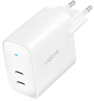 Logo Logilink adaptateur de prise usb, 2x usb-c, blanc, 65 watts 11117757