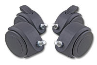 Logo Roulettes doubles, 4 pi�ces. par jeu 80mm avec frein 691647