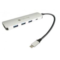 Logo Hub usb3.1 super speed 4 ports avec c�ble usb type c-pd, 60w iusb31c-hub4tly