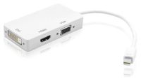 Logo Adaptateur 3 en 1 mini displayport (thunderbolt) vers hdmi/dvi/vga iadap-mdp-combof12