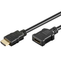 Logo C�ble d'extension hdmi high speed avec ethernet m/f, noir, 3 m icoc-hdmi-ext030