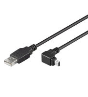 Logo C�ble de connexion usb 2.0 fiche type a - fiche type mini b 90�? coud�, 1,8 m icoc-musb-aa-018ang