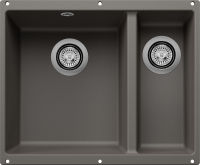 Logo Evier blanco rotan - silgranit gris volcan - 527327