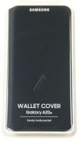 Logo Samsung galaxy a20 - etui portefeuille f-wa202, noir ef-wa202pbegww