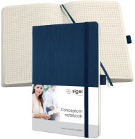 Logo Sigel carnet de notes conceptum, a5, quadrill, bleu 8204312
