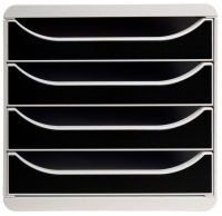 Logo Exacompta module de classement big-box, 4 tiroirs, gris 8700452