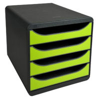 Logo Exacompta module de classement big-box, 4 tiroirs, vert anis 8700450