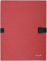 Logo Exacompta chemise  dos extensible n'clip, a4, rouge 8700331