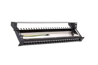 Logo Dexlan panneau coulissant inclinable 1u 24 ports stp keystone 258-c-140