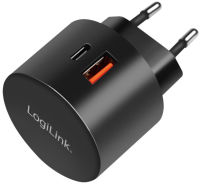 Logo Logilink adaptateur de prise usb, 2x usb, 20 watts, noir 11117645