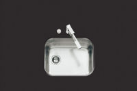 Logo Cuves simples inox lisse - cuve sous-plan rectangulaire luisina 1 grand bac coloris inox lisse, vidage manuel evsp17il1