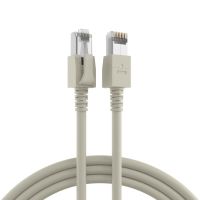 Logo C�ble patch rj45 s/ftp, cat.6a, led vc, 50m, gris dck1001gr.50