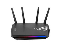 Logo Asus gs-ax3000 dual-band wifi 6 gaming router ps5 compatible mobile game mode vpn fusion instant guard gear accelerator gaming p