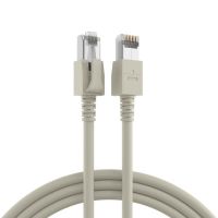 Logo C�ble patch rj45 s/ftp, cat.6a, led vc, 50m, gris dck1001gr.50