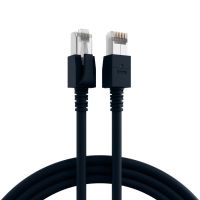 Logo C�ble patch rj45 s/ftp, cat.6a, led vc, 10m, noir dck1001sw.10