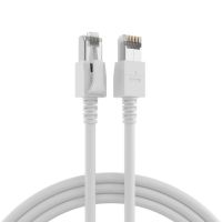 Logo C�ble patch rj45 s/ftp, cat.6a, led vc, 1,5m, blanc dck1001ws.1,5