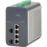 Logo Ies-3006sfp-dr, interrupteur sur rail din 4x 100/1000t