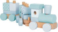 Logo Train en bois bleu 12695