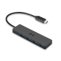 Logo I-tec usb c slim passive hub 4 port without power adapter for notebook tablet pc supports win mac os compatible with thunderbolt