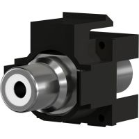 Logo Adaptateur keystone snap-in cinch noir, anneau blanc eb523