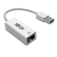 Logo Eaton tripplite usb 3.0 to gigabit ethernet nic network adapter 10/100/1000mbps white 4569878