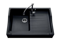Logo Timbre d'office noir - evier � poser esprit chambord 1 bac, 1 �gouttoir coloris noir ev359 009