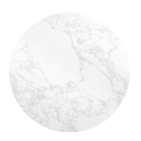 Logo Plateau de table rond effet marbre bolero blanc 600mm dc300