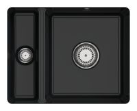 Logo Subway xu pure black - cuve sous-plan villeroy & boch 1 bac, 1 vide-sauce coloris pure black ev675802r7