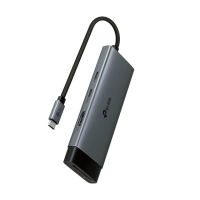 Logo Tp-link usb type-c 7-port hub 1x usb-c connector 1x hdmi 4k 60hz port 1x usb-c pd 100w port 1x sd + 1x microsd tf up to 200mbps 