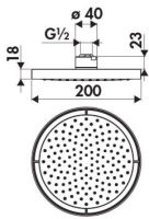 Logo Luisina - pomme de douche 200mm anticalcaire chr we0139/10c015