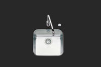 Logo Cuves simples inox lisse - cuve sous-plan carre luisina 1 bac coloris inox lisse, vidage rond chrom evsp39il4