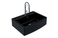 Logo Timbre d'office noir - evier � poser esprit chambord 1 grand bac coloris noir ev9530009