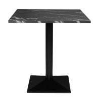 Logo Table carr�e bolero complete effet pierre noire 700mm hw851