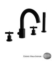 Logo Bain douche 4 trous sur gorge cross road - cr12692 vieux bronze
