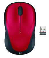 Logo Logitech m235 mouse optical wireless 2.4 ghz usb wireless receiver red 1654625