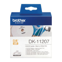 Logo Brother p-touch dk-11207 die-cut cd / dvd label (film) diameter 58mm 100 labels 1181064